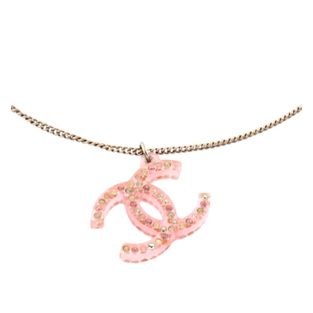 ❌SOLD!!❌ Chanel Pink Resin & Strass Necklace